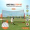 16 x 10 Feet Portable Sports Barrier Netting with Powder Coated Steel Pipe Base and Carry Bag